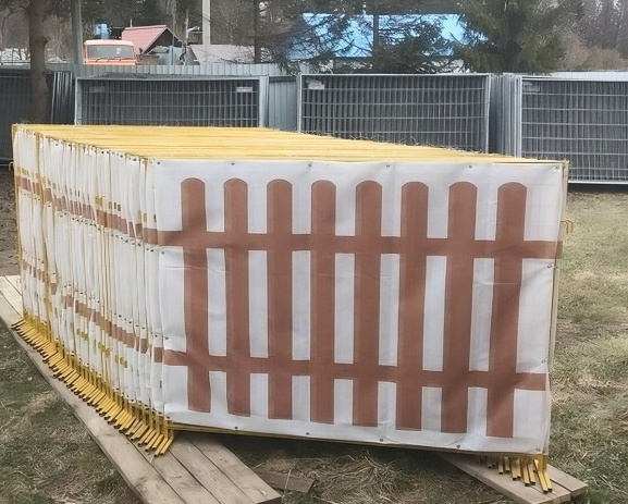 Баннерная сетка «Штакетник» для ограждения мест строительных и ремонтных работ