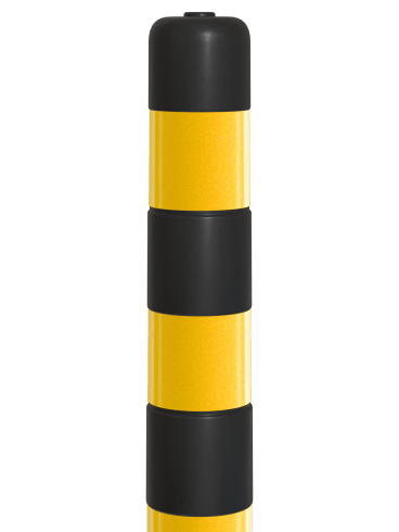 Столбик черный гибкий ССУ-750 мм ГОСТ 32843-2014 желтые светоотражатели
