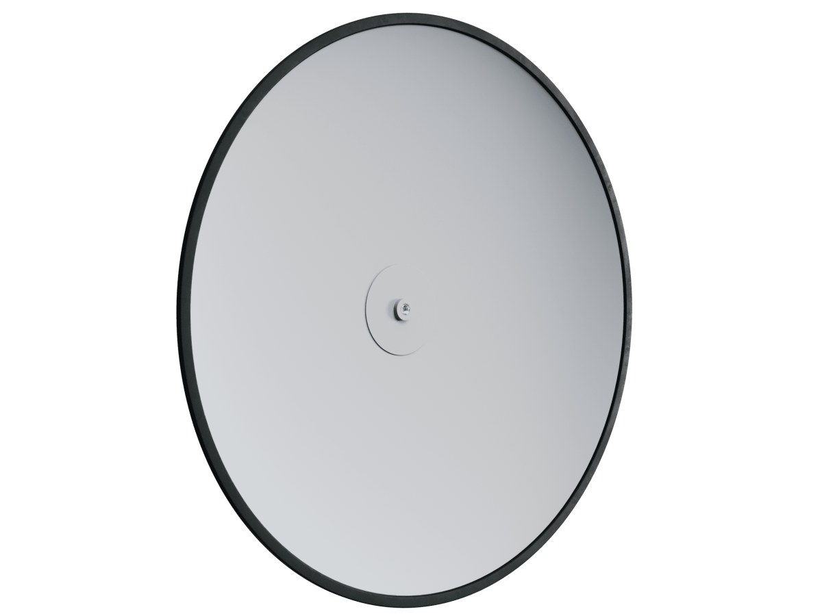 Обзорное сферическое зеркало для помещений круглое на гибком кронштейне 600мм обратная сторона