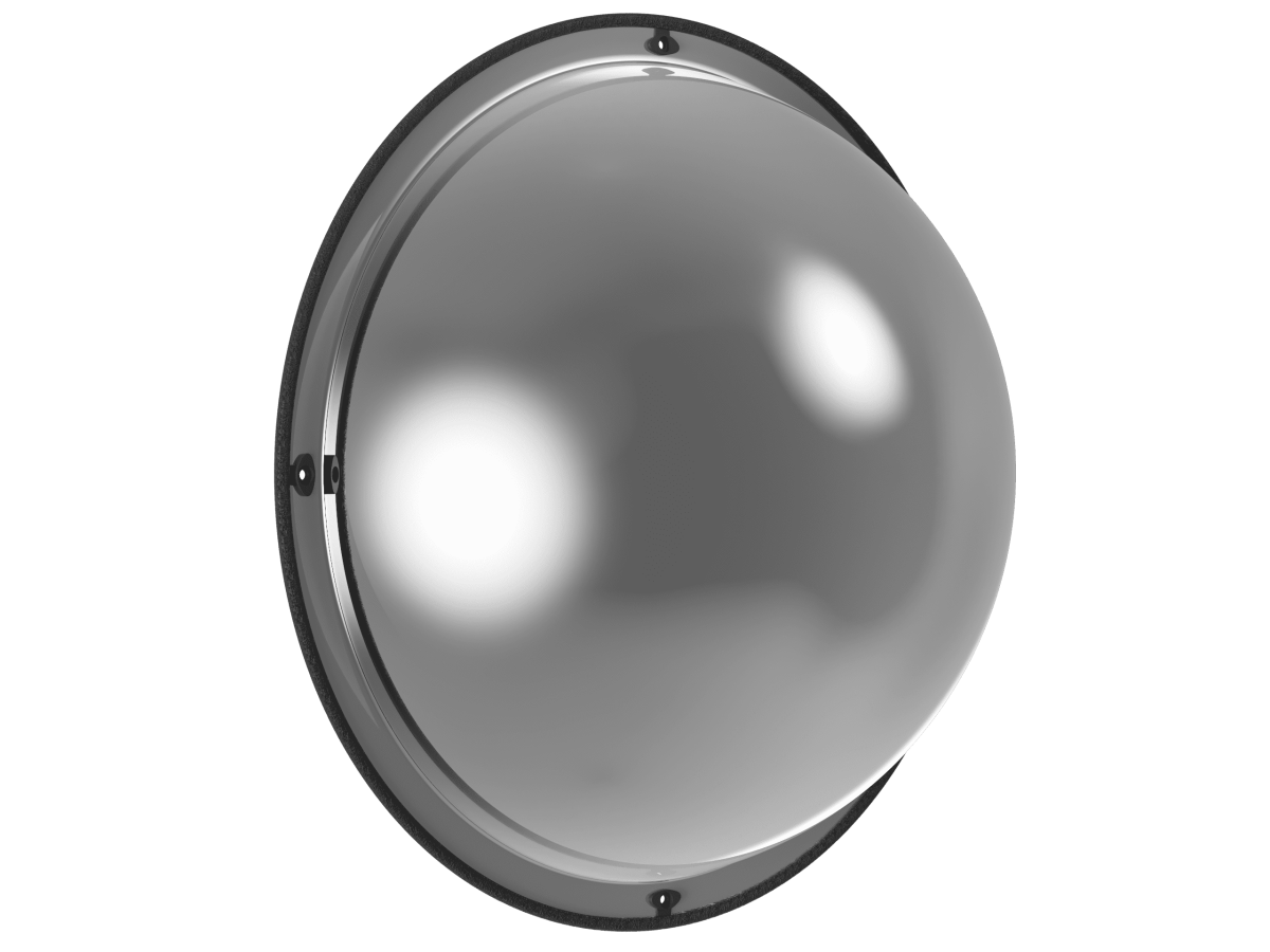 Зеркало для помещений купольное 600 мм вид сбоку