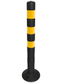 Дорожный гибкий столбик черный 750 мм с желтыми светоотражателями