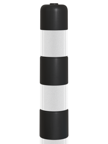 Черный столбик гибкий ССУ-750 мм ГОСТ 32843-2014 с белыми светоотражателями