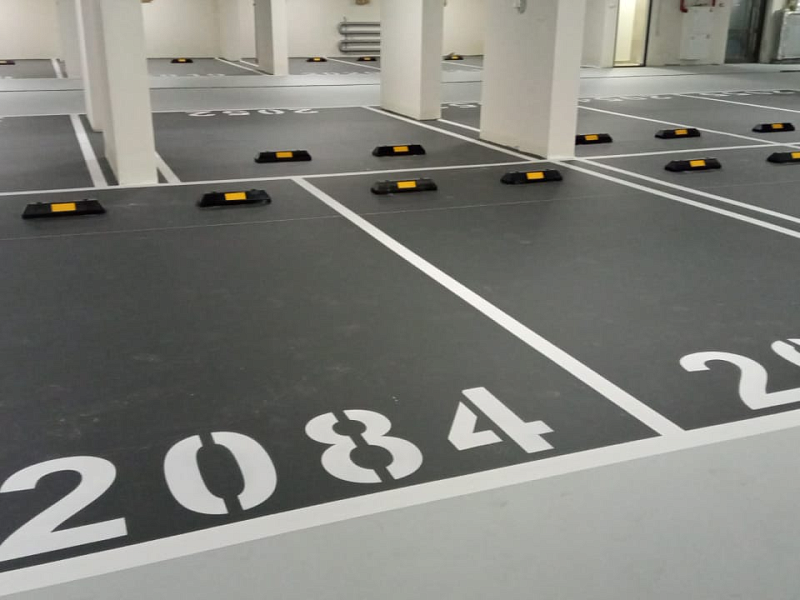 Разметка подземного паркинга Разметка подземного паркинга