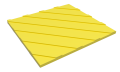 Плитка наружная тактильная полимерпесчаная диагональные рифы 500х500х40