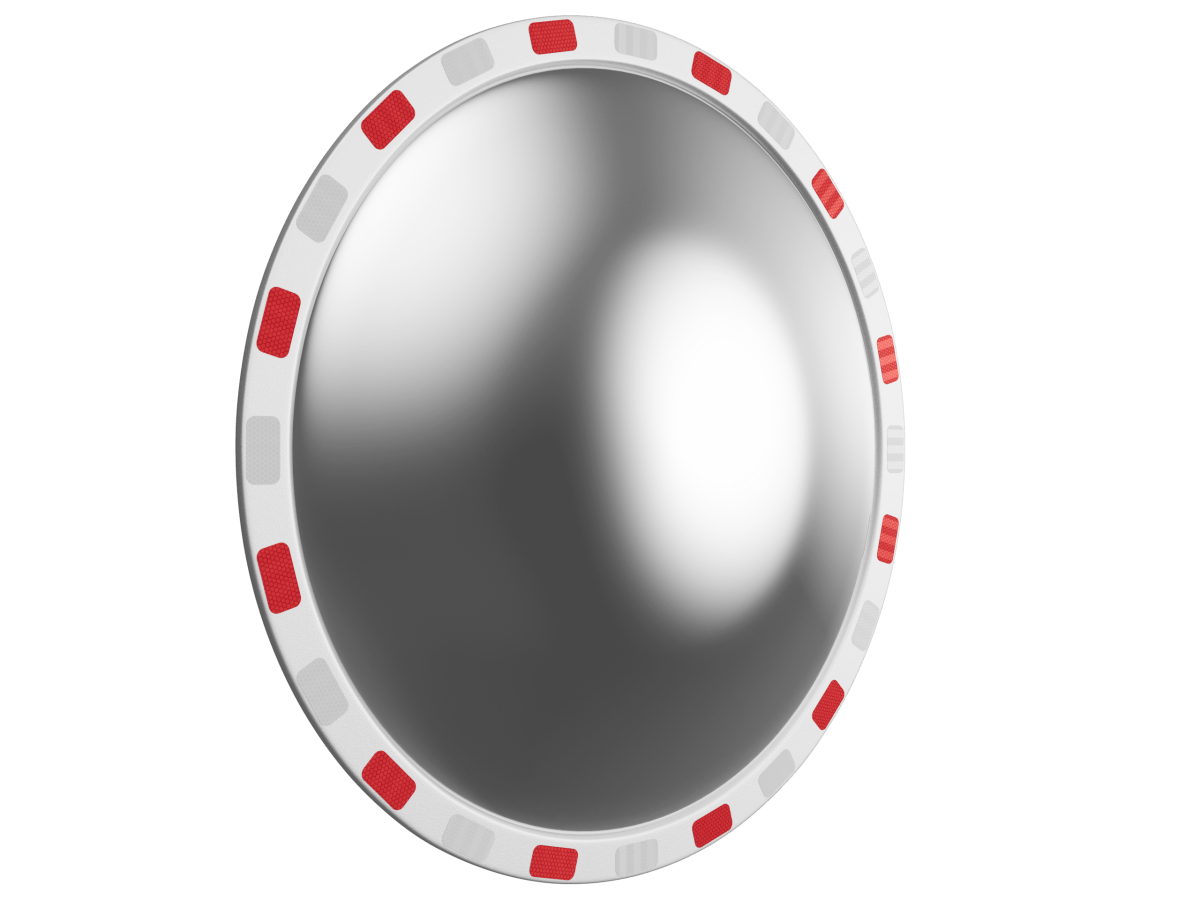 Дорожное зеркало круглое 600 мм со светоотражающей окантовкой