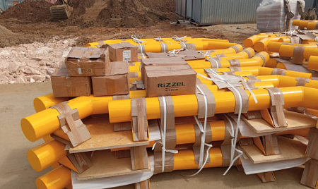 Колёсоотбойники металлические усиленные для зоны разгрузки