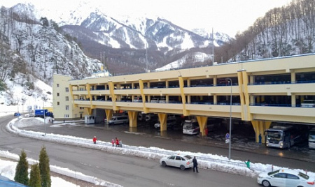 Парковка горнолыжного курорта