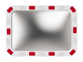 Дорожное зеркало со светоотражающей окантовкой прямоугольное