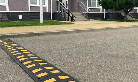 Искусственная дорожная неровность у подъезда