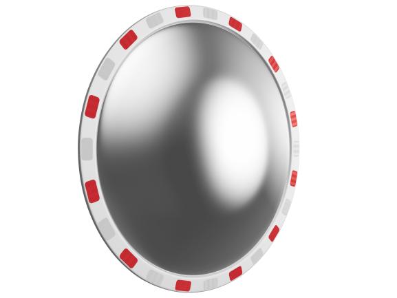 Зеркало обзорное дорожное со светоотражающей окантовкой круглое 1000 мм