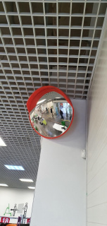 Зеркало сферическое с козырьком ЗС-1000