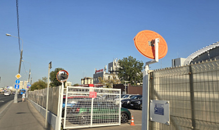 Установка дорожных обзорных зеркал на территории БорисХоф Север