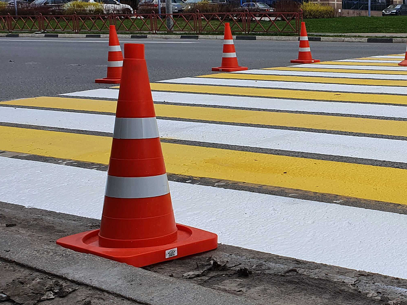 Конусы сигнальные 520 мм для ограждения пешеходного перехода Конусы сигнальные 520 мм для ограждения пешеходного перехода