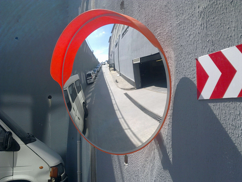 Сферическое зеркало из нержавеющей стали для безопасного движения в погрузочно-разгрузочной зоне Сферическое зеркало из нержавеющей стали для безопасного движения в погрузочно-разгрузочной зоне