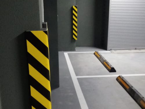 Оснащение подземной автостоянки демпферами из вспененного полиэтилена Оснащение подземной автостоянки демпферами из вспененного полиэтилена